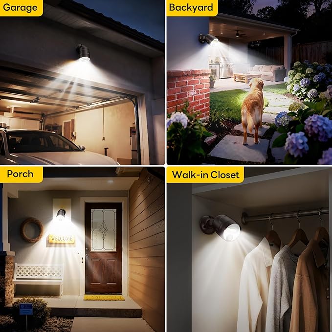 Battery Operated Motion Sensor Light, 4000mAh Rechargeable Battery Powered - Image 3
