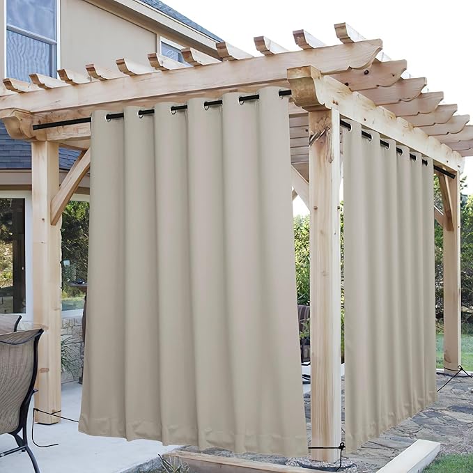NICETOWN 2 Panels Outdoor Curtains by NICETOWN