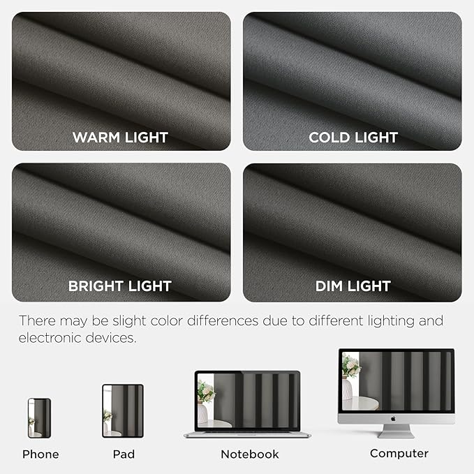 Joydeco Blackout Patio Sliding Door Curtains 108 Inches Long, Grommet Privacy - Image 8