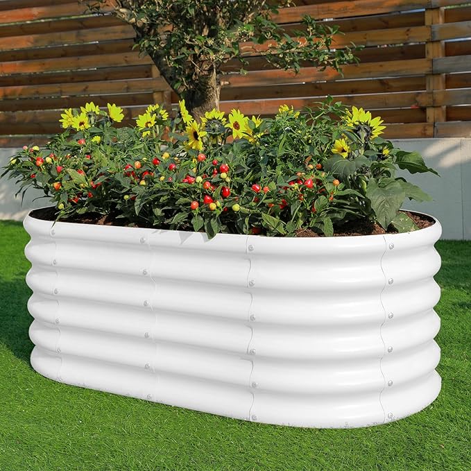 Land Guard 18“ Tall 4×2ft Galvanized Raised Garden Bed Kit, Galvanized Planter - Image 4