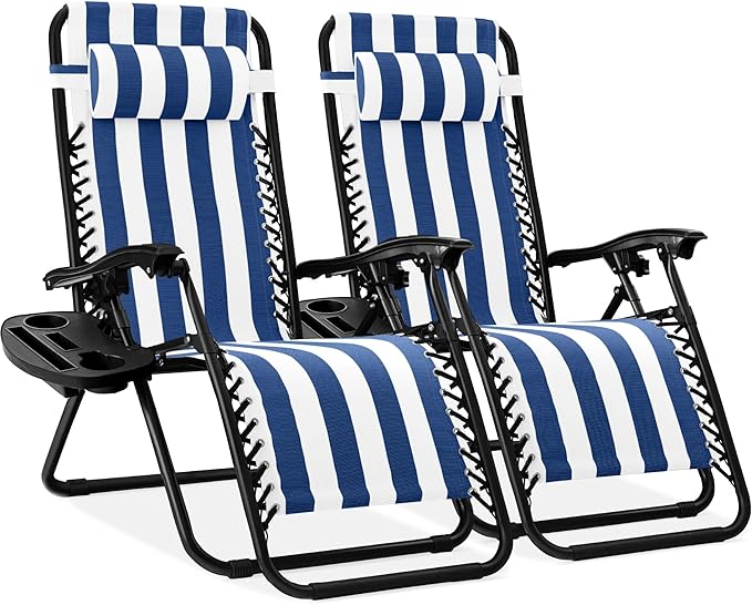 Best Choice Products Set of 2 Adjustable Steel Mesh Zero Gravity Lounge Chair by BestChoiceProducts