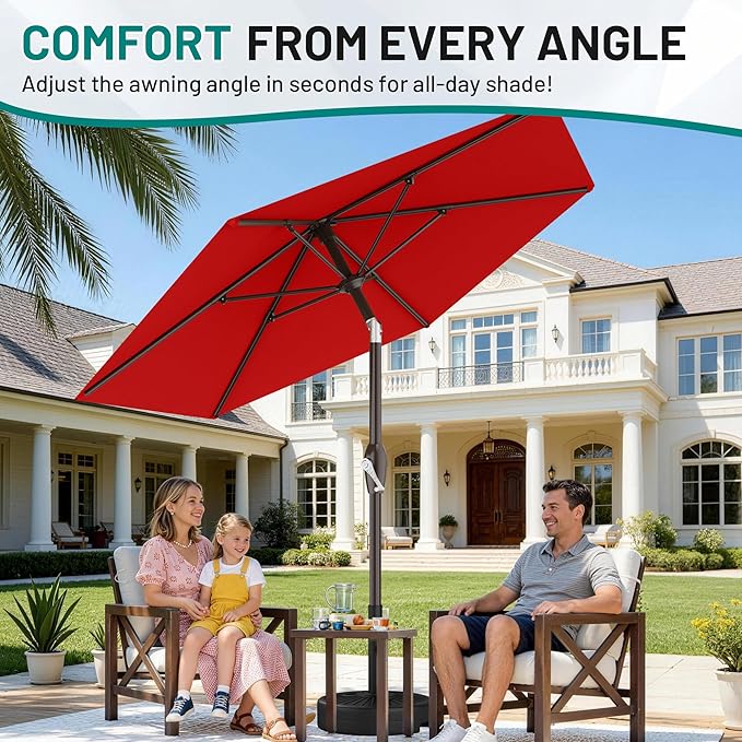 AreShark 7.5FT Patio Umbrella Table Market Umbrella - Image 4