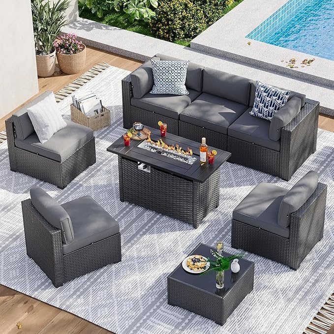 Aoxun 8 Piece Patio Furniture Set by Aoxun