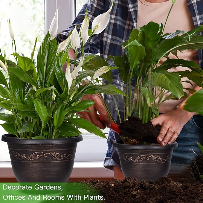 Plastic-Plant-Flower-Planters-8 Inch - Image 6