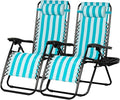 Nazhura Set of 2 Relaxing Recliners Patio Chairs Adjustable Steel Mesh Zero by NazhuraGoodCompanionAtHome