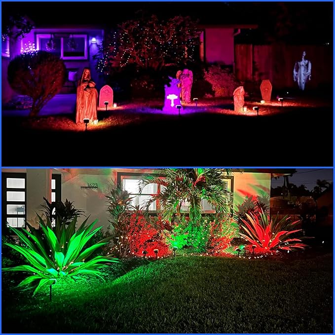 Sucolite 8-Pack Solar Spot Lights Outdoor Waterproof IP65, 3 Lighting Modes - Image 8