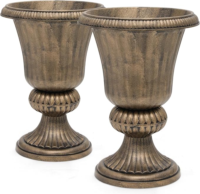Magshion 20" Urn Planters for Outdoor Plants, Large Decorative Front Porch by Magshion