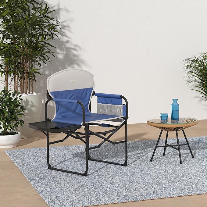 SUNNYFEEL Camping Directors Chair, Heavy Duty, Oversized Portable Folding Chair - Image 2