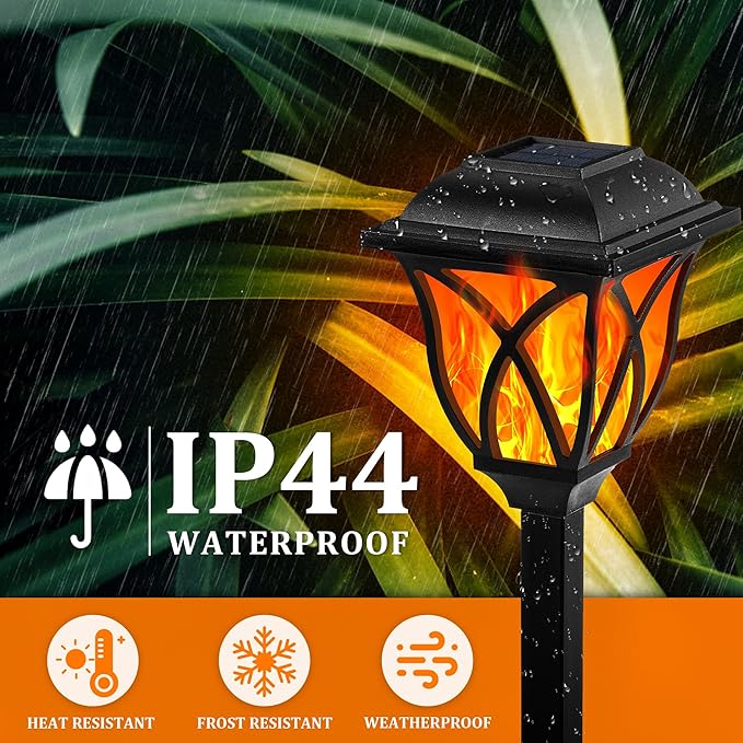GIGALUMI Solar Lights Outdoor Waterproof, 8 Pack Flickering Flame LED Lights - Image 8
