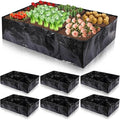 6 Pcs 35 Gallon Fabric Raised Garden Bed Breathable Planting Container Grow Bag by Woanger