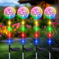 Solar Garden Lights Outdoor Decor: 4 Pack Dandelion Solar Flower Lights by BONLION