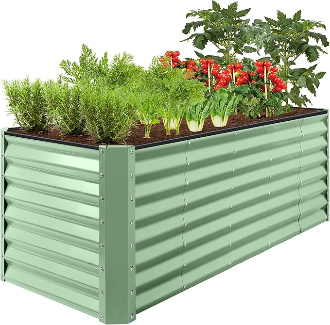 Best Choice Products 8x2x2ft Outdoor Metal Raised Garden Bed, Rectangular Deep by BestChoiceProducts