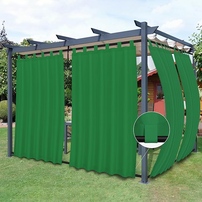 Easy-Going Outdoor Patio Curtains Detachable Tab Top Windproof Weatherproof by Easy-Going