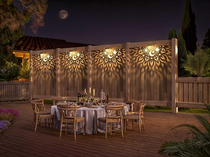 Solar Fence Lights 6 Pack Solar Deck Lights Waterproof LED Step Wall Outdoor - Image 3