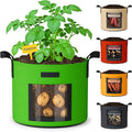 20 Gallon Potato Grow Bags: Set of 5 Colorful Gardening Supplies Fabric Pots by NESSTU