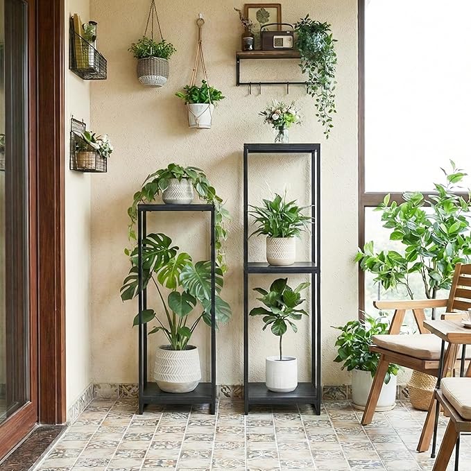 46" Tall Plant Stand Indoor, 3-Tier Modern Plant Shelf, Corner Flower Pot - Image 6