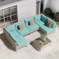 Grand patio 7-Piece Wicker Patio Furniture Set, Boho Outdoor Conversation Set by GrandPatio