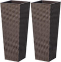 Greesum 24 Inch Tall Plastic Planters, Detachable Inner Pot & Drainage Holes by Acurax