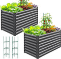 Quictent Galvanized Raised Garden Bed 4x3x1 Ft Metal Planter Box by QUICTENT