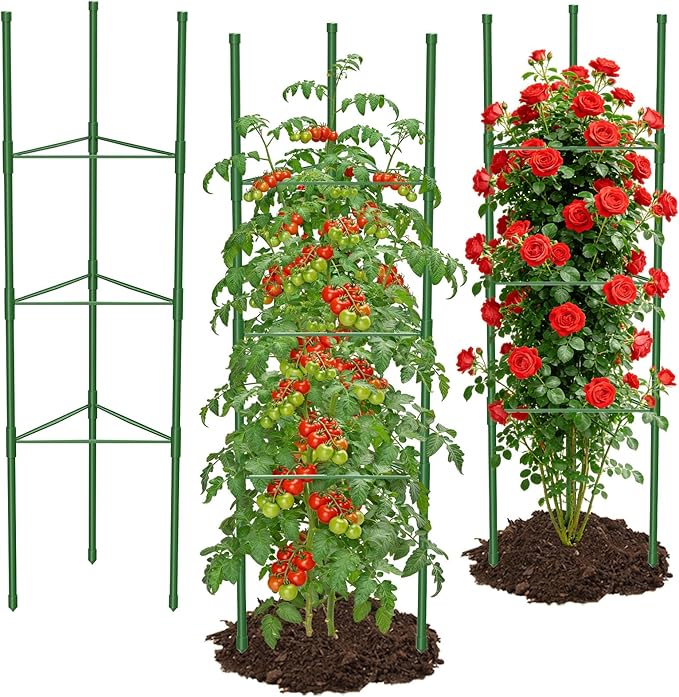 3 Pack Extra Larger Tomato Cages, 51in*17in Adjustable Tomatoes Plant Stakes by MYMULIKEHOME