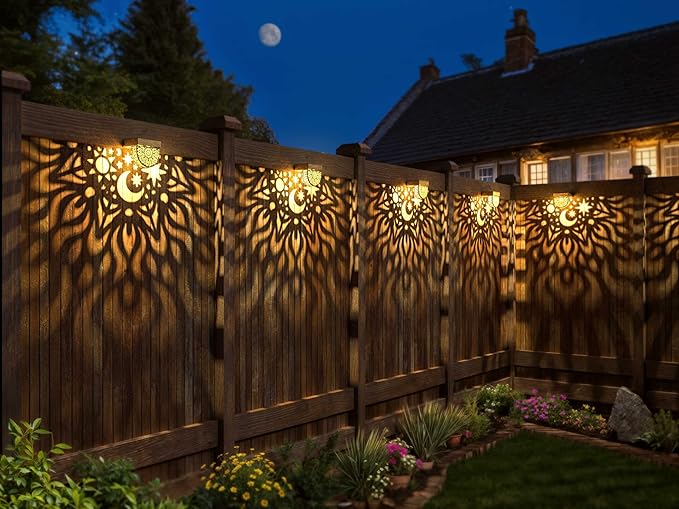 Solar Fence Lights 6 Pack Solar Deck Lights Waterproof LED Step Wall Outdoor - Image 4