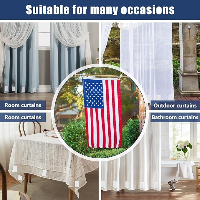 18pcs Outdoor Curtain Weights, Plastic Wrapped Magnetic Drapery Weights - Image 7