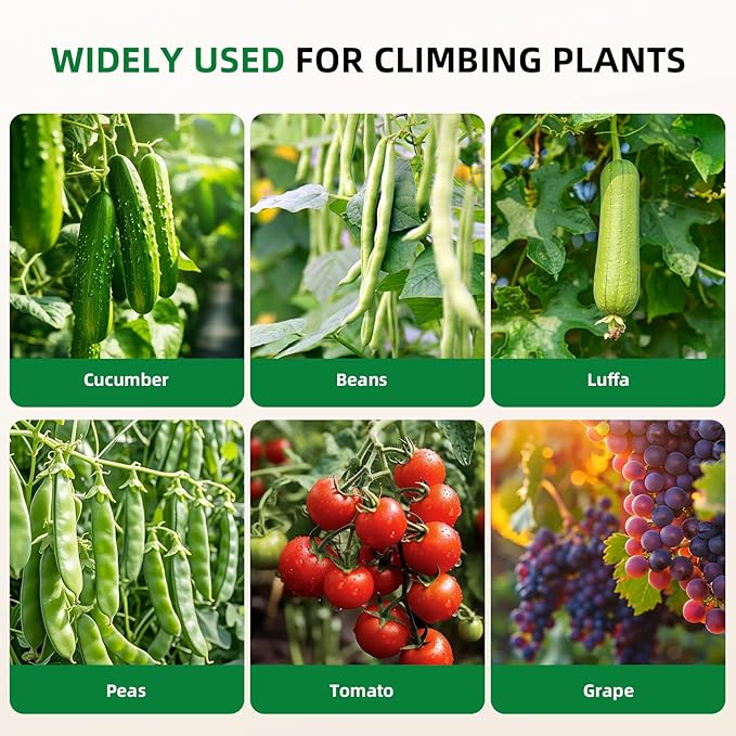 Cucumber Trellis for Raised Bed, U-Shape Garden Arch Metal Support for Climbing - Image 8