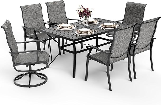 Pamapic 7-Piece Outdoor Dining Set, Patio Dining Set by Pamapic