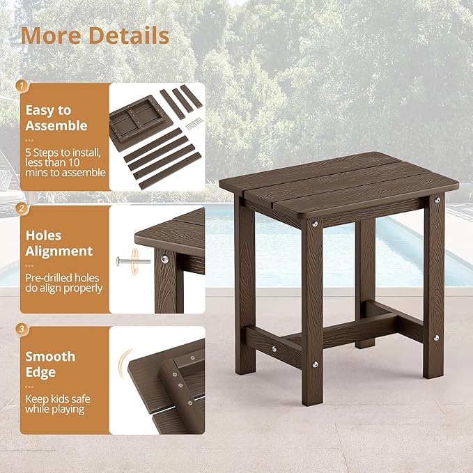 LUE BONA Outdoor Rocking Chairs Set, Poly Porch Rockers - Image 4