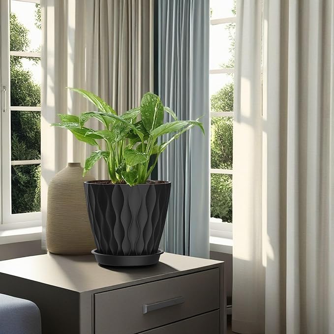 6 Inch Plant Pots, 6 Pack Indoor Flower Pots, Planters - Image 6