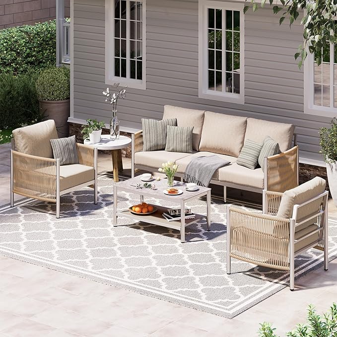 Aluminum Outdoor Patio Furniture Set by Oasbira