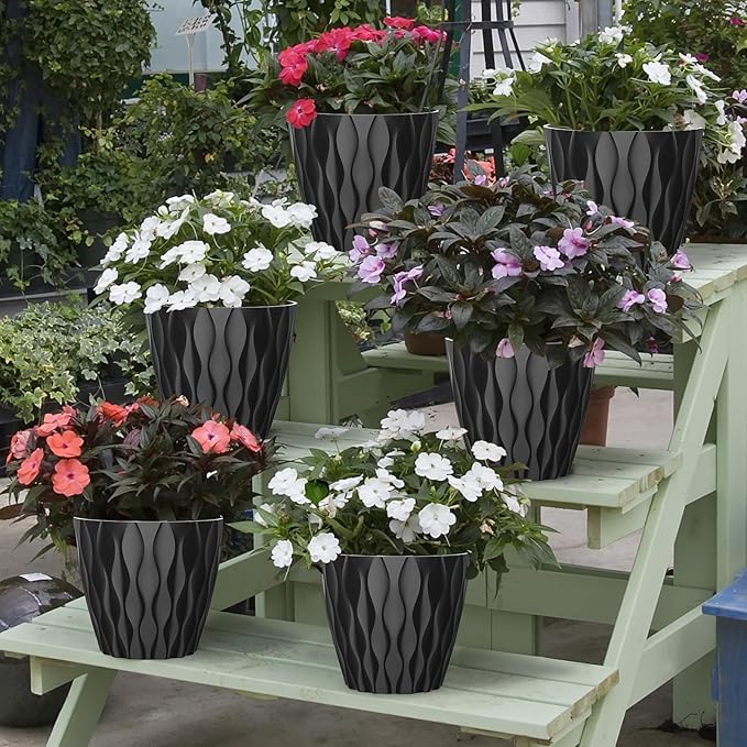 6 Pack 7 Inch Indoor Plant Pots - Image 6