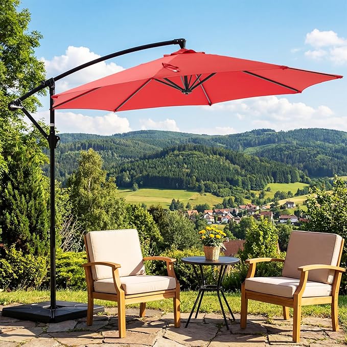 OLIXIS 9.7FT Offset Patio Umbrella - Image 6