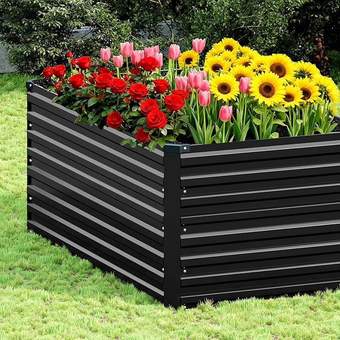 Vengarus 4x2x2FT Galvanized Raised Garden Bed Kit, Outdoor Metal Planter Box - Image 5