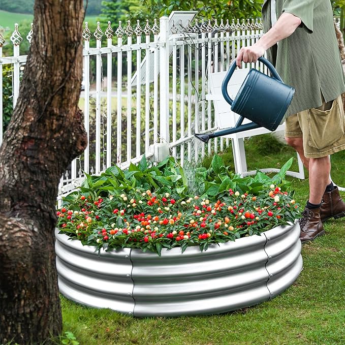 Land Guard 2 Pack 2×2×1ft Galvanized Raised Garden Bed, Planter Raised Garden - Image 3