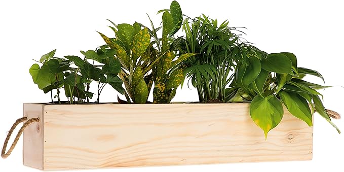 Wooden Planter Box, Rustic Barn Wood/Whitewash - Image 3
