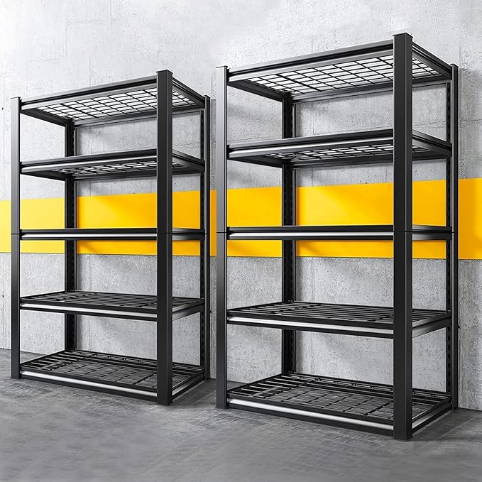 REIBII Garage Shelving 3200LBS, 5-Tier Storage Shelves, Adjustable Industrial by REIBII