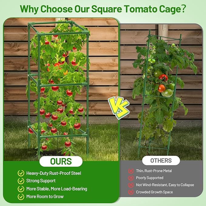 Legigo 6 Pack Square Tomato Cages - Image 6