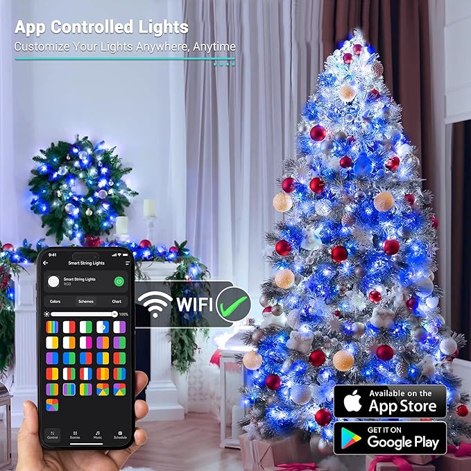 Brizled Smart Christmas Lights, 196ft 600 LED Smart WiFi Color Changing String - Image 7