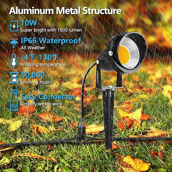 ZUCKEO 10W Low Voltage Landscape Lights LED Landscape Lighting - Image 2