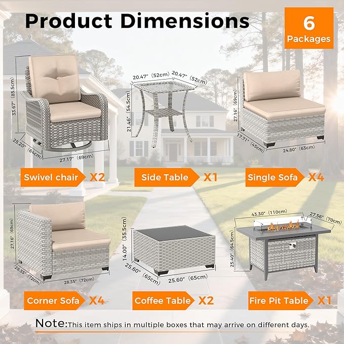 10-Seat Outdoor Wicker Patio Furniture Set - Image 3