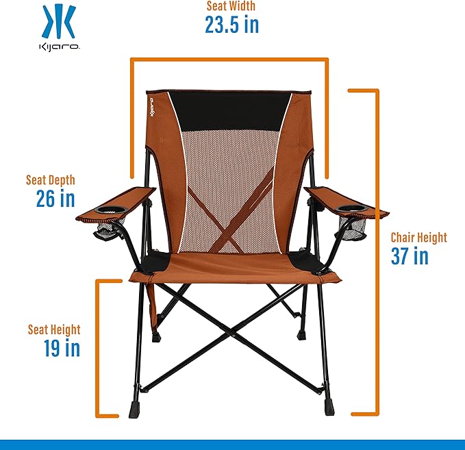 Kijaro Dual Lock Chair Color: Victoria Desert Orange - Image 3