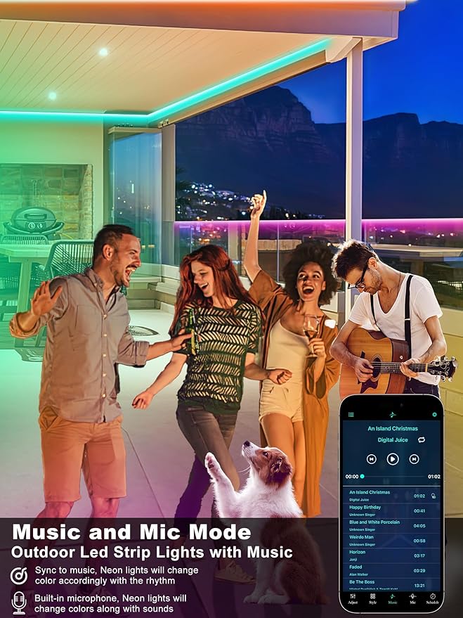 Outdoor Led Strip Lights Waterproof 198ft, Ip65 Outside Led Light Strip - Image 3