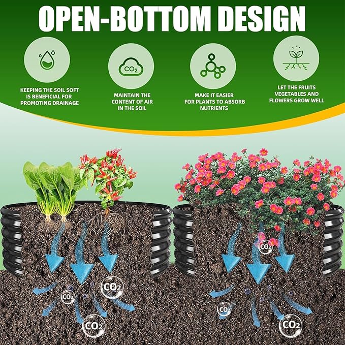 17" Tall Elevated Round Metal Rised Garden Bed- 4'x4' in Size and 0.8MM Thick - Image 2