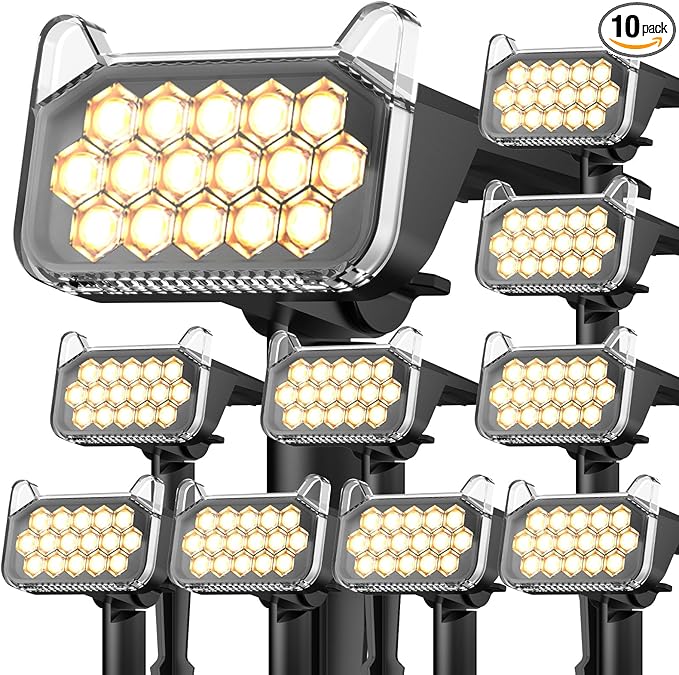 WdtPro Solar Spot Lights Outdoor Waterproof, Bright Solar Lights Outdoor by WdtPro