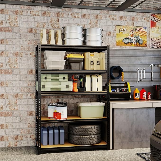 Garage Shelving, 2400 LBS Metal Storage Shelves, Adjustable Shelving Rack - Image 9
