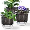 Plant Pots 6 inch Set of 3, Self Watering Pots by IWNTWY