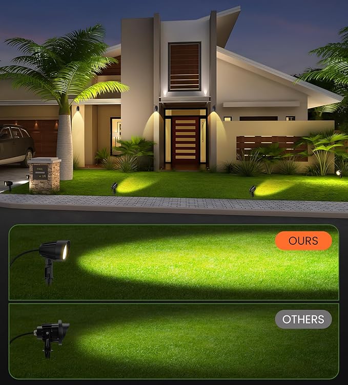 MEIKEE 12W Landscape Lighting, 120V 2700K Warm White LED Garden Lights - Image 5