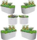 A ANLEOLIFE Set of 6 24 Inch Tall Antique White Raised Garden Beds Kit by AAnleolife