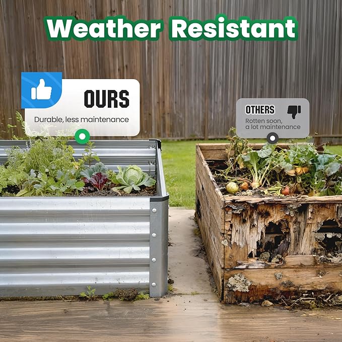 Quictent Galvanized Raised Garden Bed Metal Planter Box Bottomless - Image 9